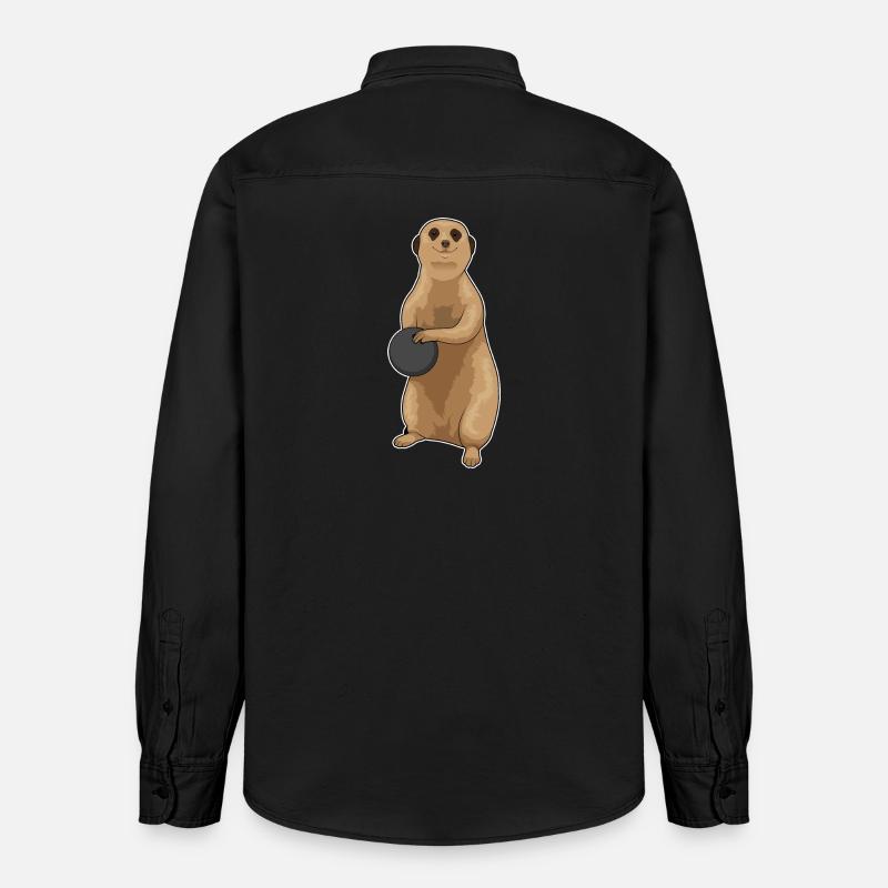 Suricate Boule de bowling - Chemise unisexe coupe décontractée bio Stanley/Stella - noir délavé