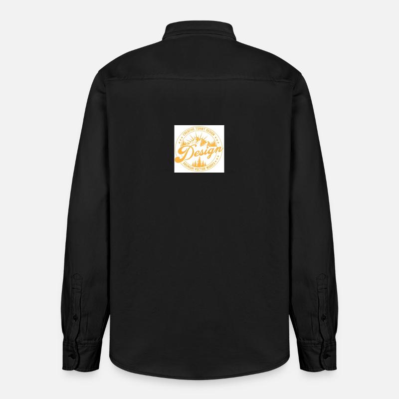 Berglandschaft Script Design - Relaxed Fit Unisex Organic Hemd von Stanley/Stella - washed Black
