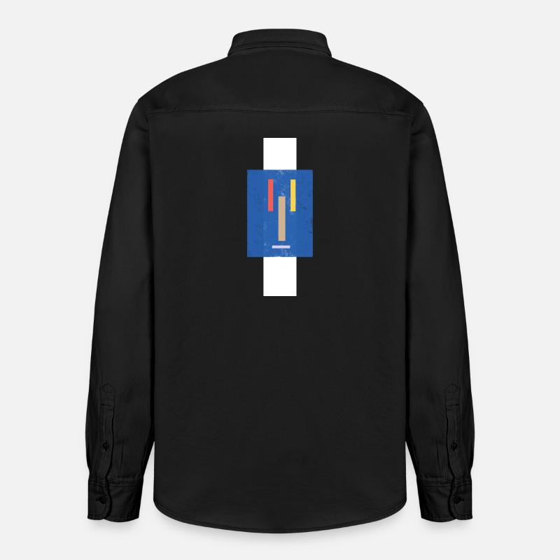 Visage abstrait sur un pull - Chemise unisexe coupe décontractée bio Stanley/Stella - noir délavé