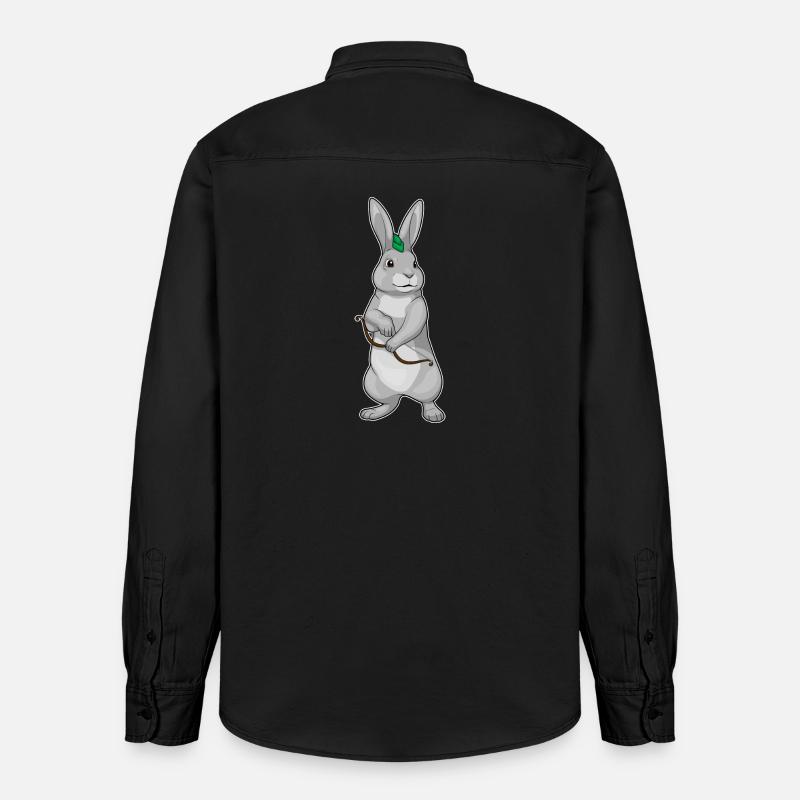 Hase Bogenschütze Bogen - Relaxed Fit Unisex Organic Hemd von Stanley/Stella - washed Black