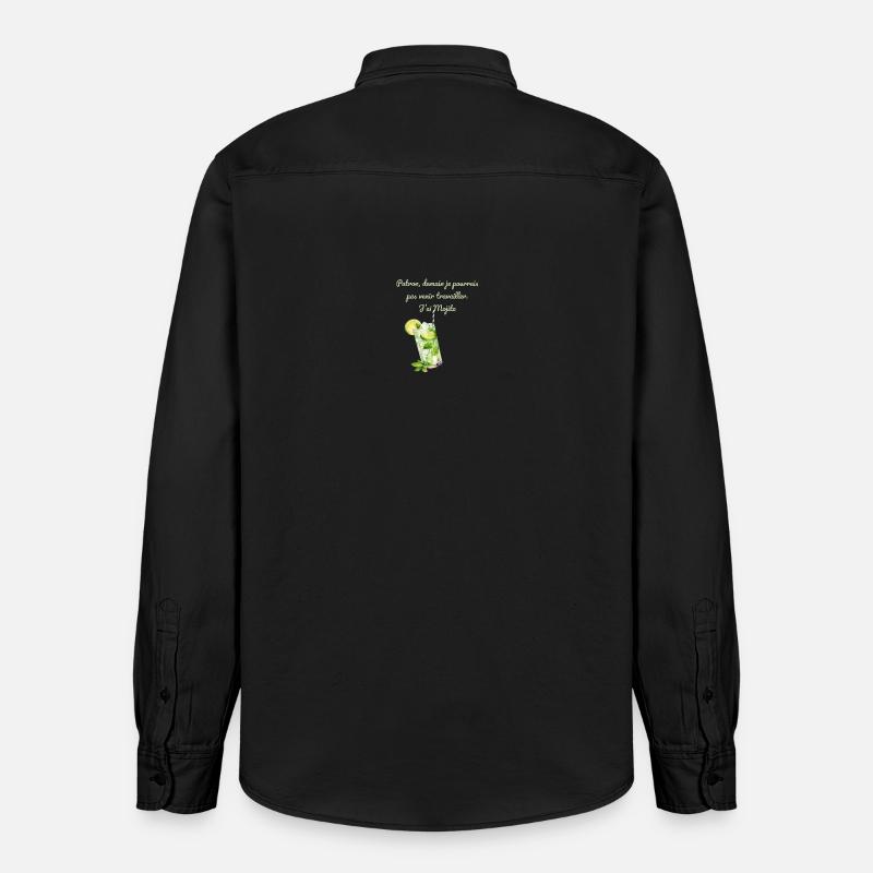 Demain Bureau Mojito - Chemise unisexe coupe décontractée bio Stanley/Stella - noir délavé