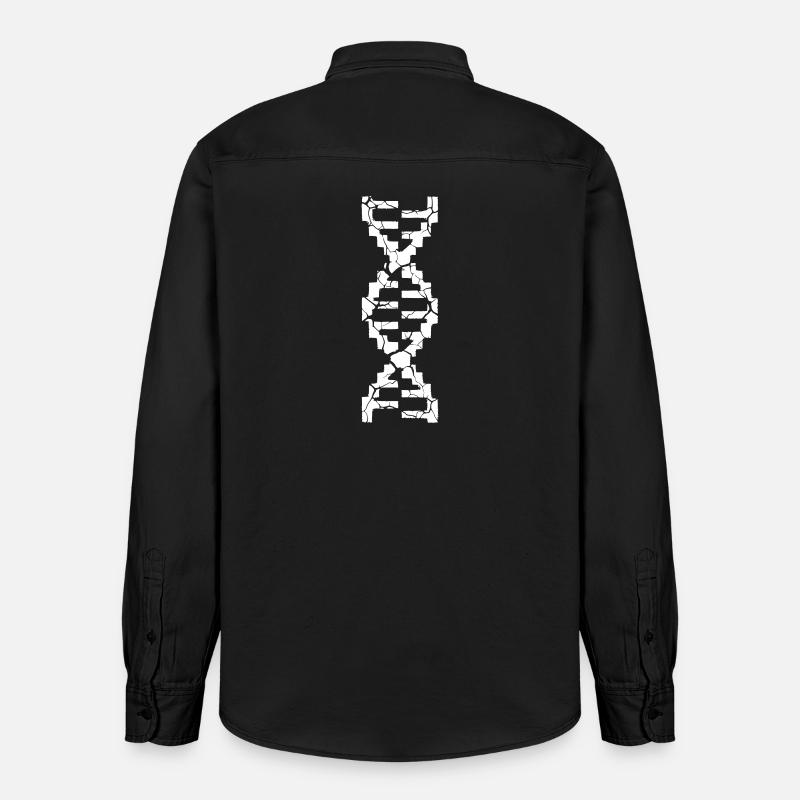 DNA Strang Gebrochen Risse - Relaxed Fit Unisex Organic Hemd von Stanley/Stella - washed Black