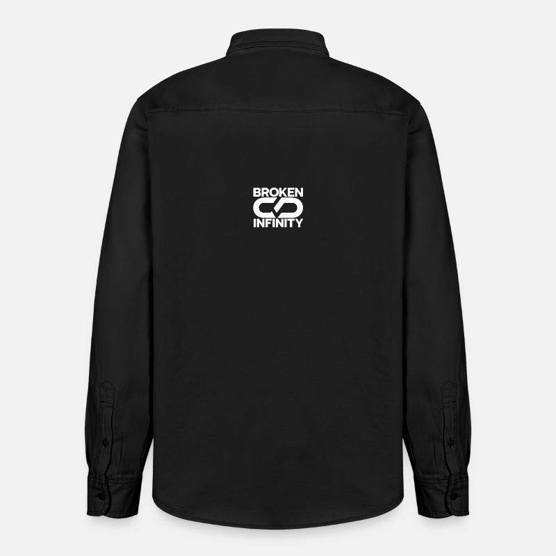 broken_infinity_white - Chemise unisexe coupe décontractée bio Stanley/Stella - noir délavé