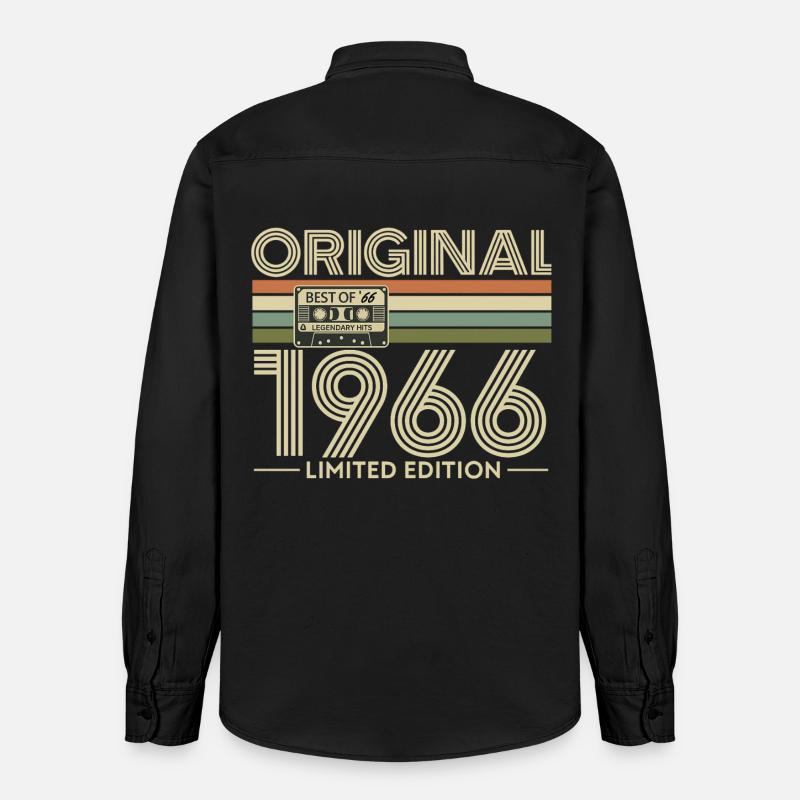 Original 1966 Édition Limitée - Chemise unisexe coupe décontractée bio Stanley/Stella - noir délavé