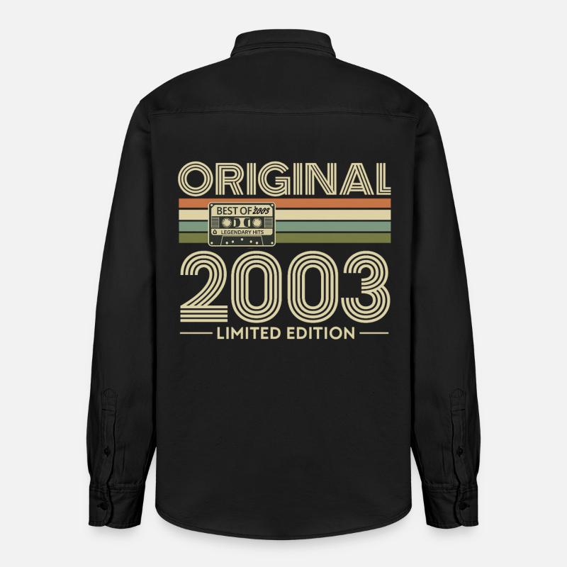 Original 2003 Édition limitée Retro - Chemise unisexe coupe décontractée bio Stanley/Stella - noir délavé