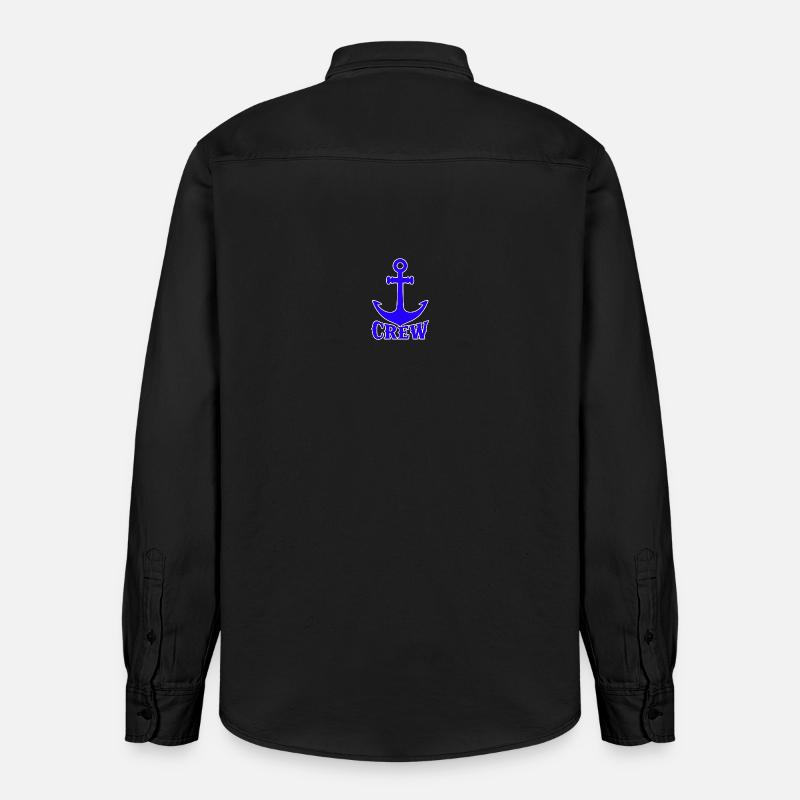 Logo bleu de l’équipe Anker - Chemise unisexe coupe décontractée bio Stanley/Stella - noir délavé