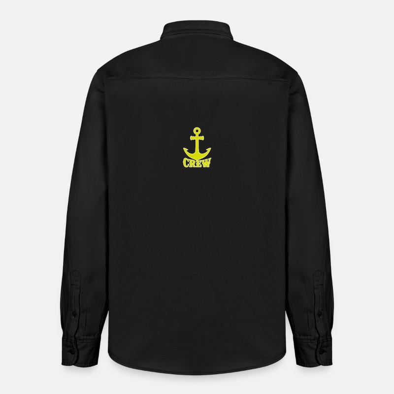 Logo de l’équipe d’ancre - Chemise unisexe coupe décontractée bio Stanley/Stella - noir délavé