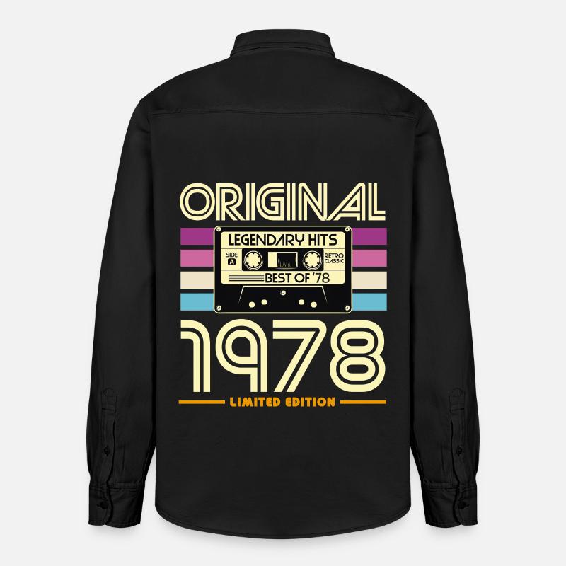 Original 1978 Edition Limité - Chemise unisexe coupe décontractée bio Stanley/Stella - noir délavé