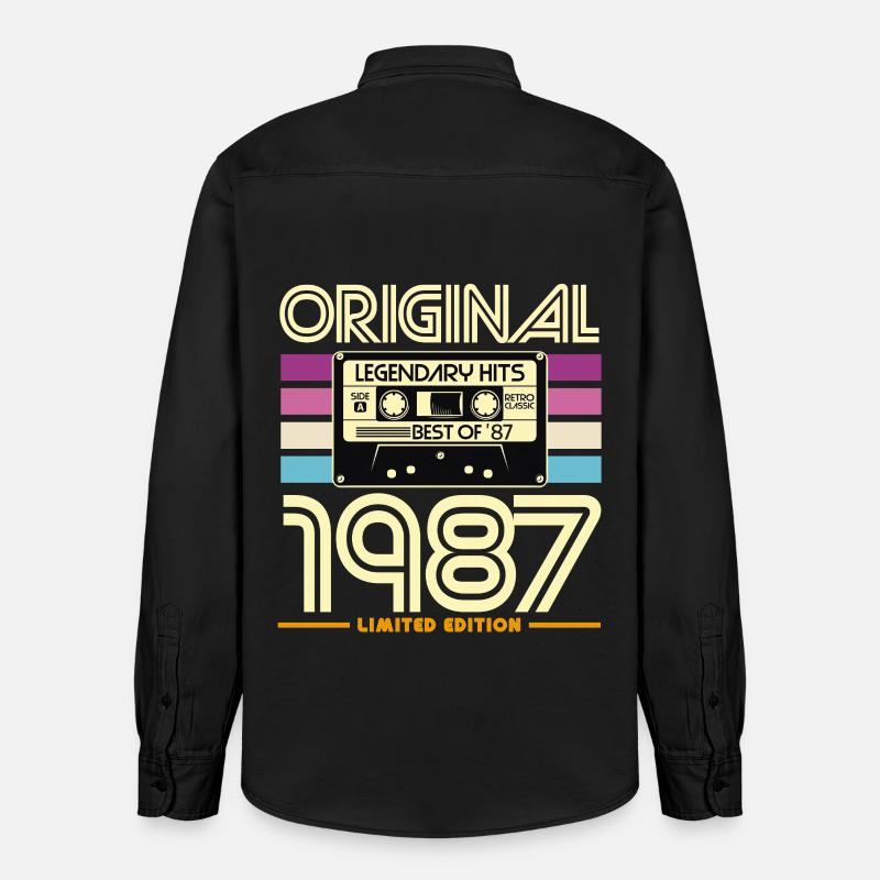 Original 1987 Edition Limitée - Chemise unisexe coupe décontractée bio Stanley/Stella - noir délavé