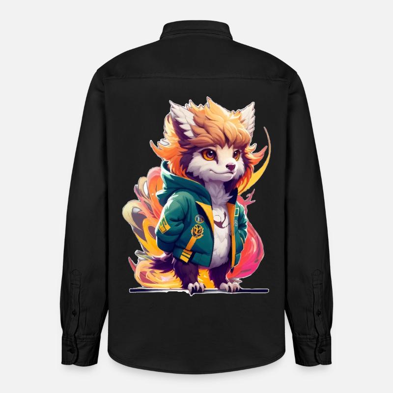 Griffon mignon et élégant - Chemise unisexe coupe décontractée bio Stanley/Stella - noir délavé