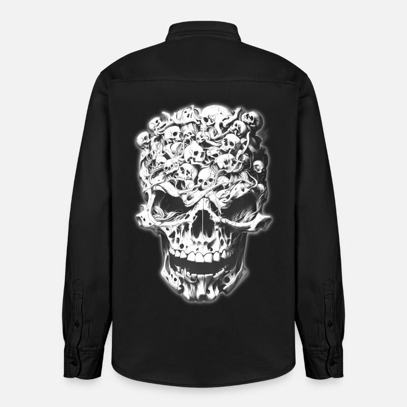 Schädel der Schädel - Relaxed Fit Unisex Organic Hemd von Stanley/Stella - washed Black