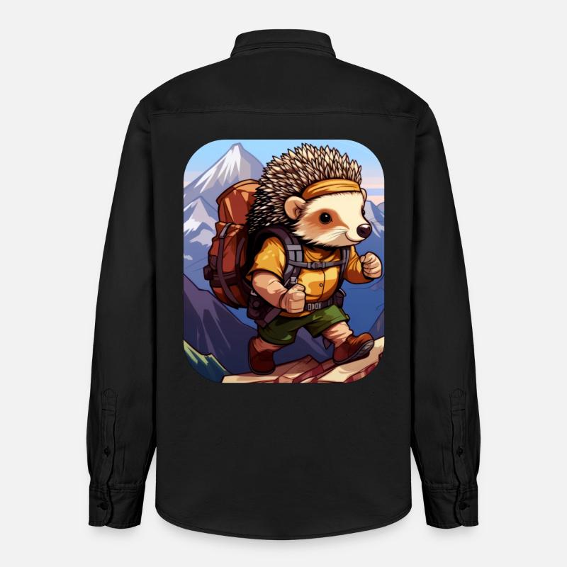 HérissonRandonnée / Alpinisme Hérisson - Chemise unisexe coupe décontractée bio Stanley/Stella - noir délavé