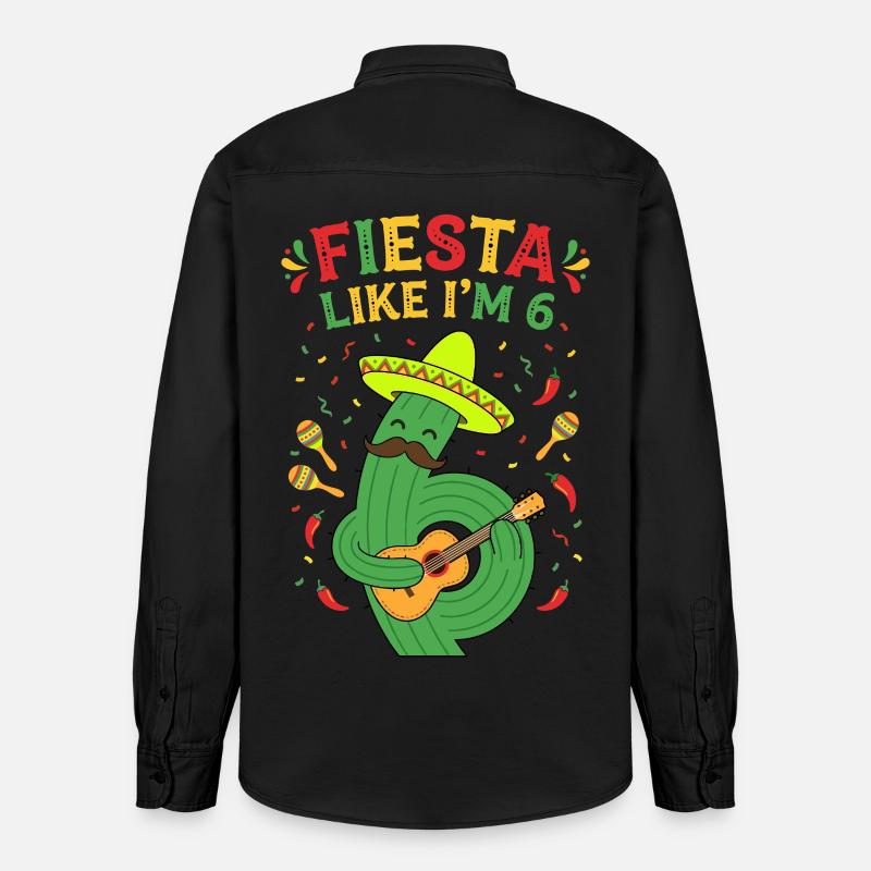 Fiesta comme si j’avais 6 cactus - Chemise unisexe coupe décontractée bio Stanley/Stella - noir délavé