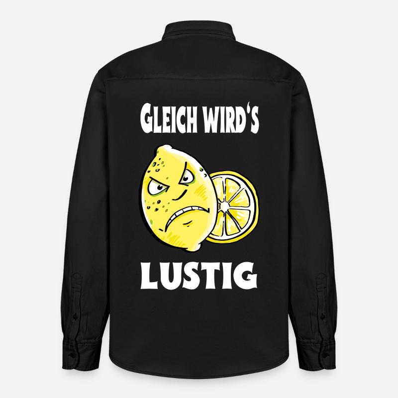 Gleich wird es lustig - Zitrone - Sauer - Relaxed Fit Unisex Organic Hemd von Stanley/Stella - washed Black
