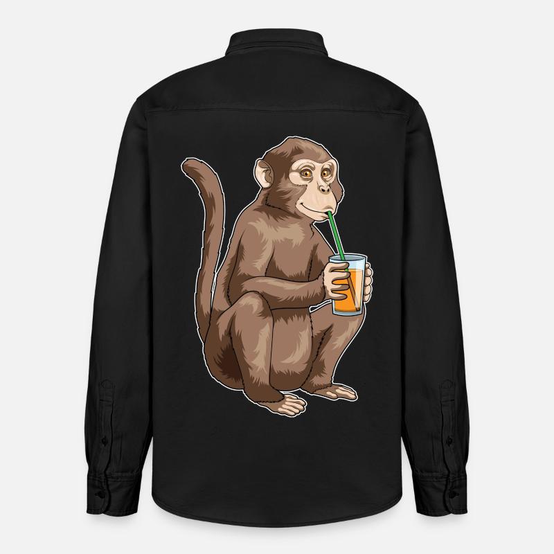 Jus de singe - Chemise unisexe coupe décontractée bio Stanley/Stella - noir délavé