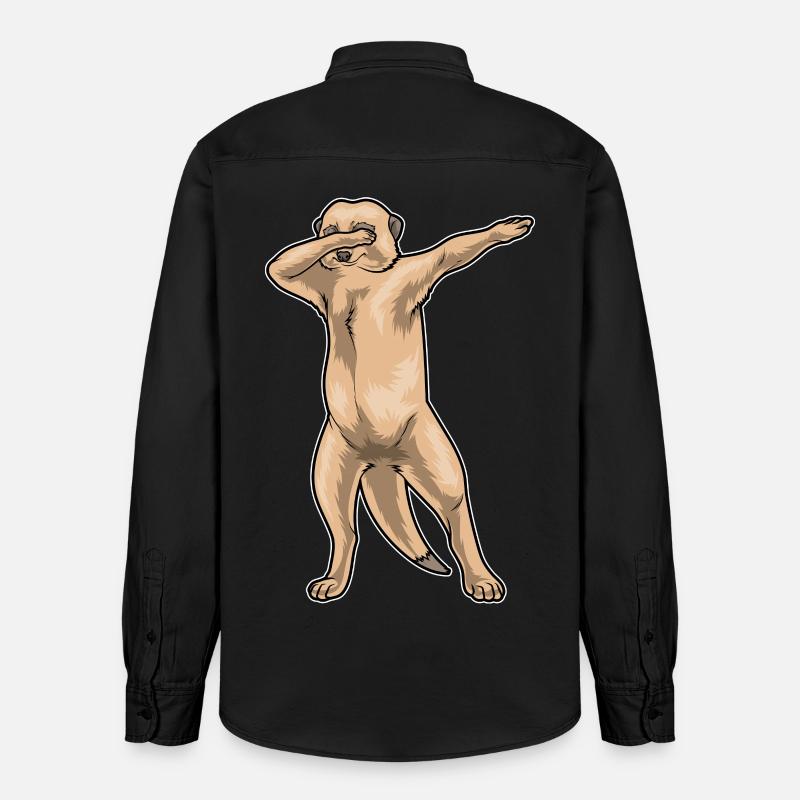 Danse hip hop suricate - Chemise unisexe coupe décontractée bio Stanley/Stella - noir délavé