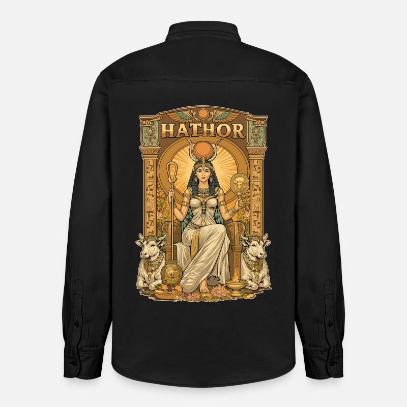 Trône de HATHOR - Chemise unisexe coupe décontractée bio Stanley/Stella - noir délavé