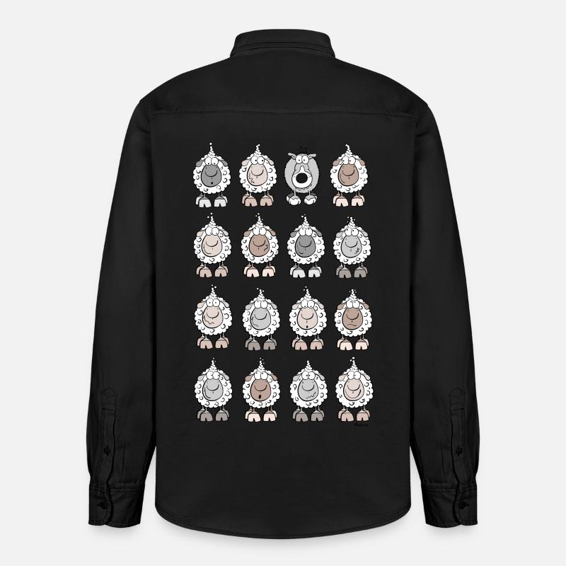 Pecore e Lupo - Pecora - Camicia da lavoro Unisex Stanley/Stella - washed black