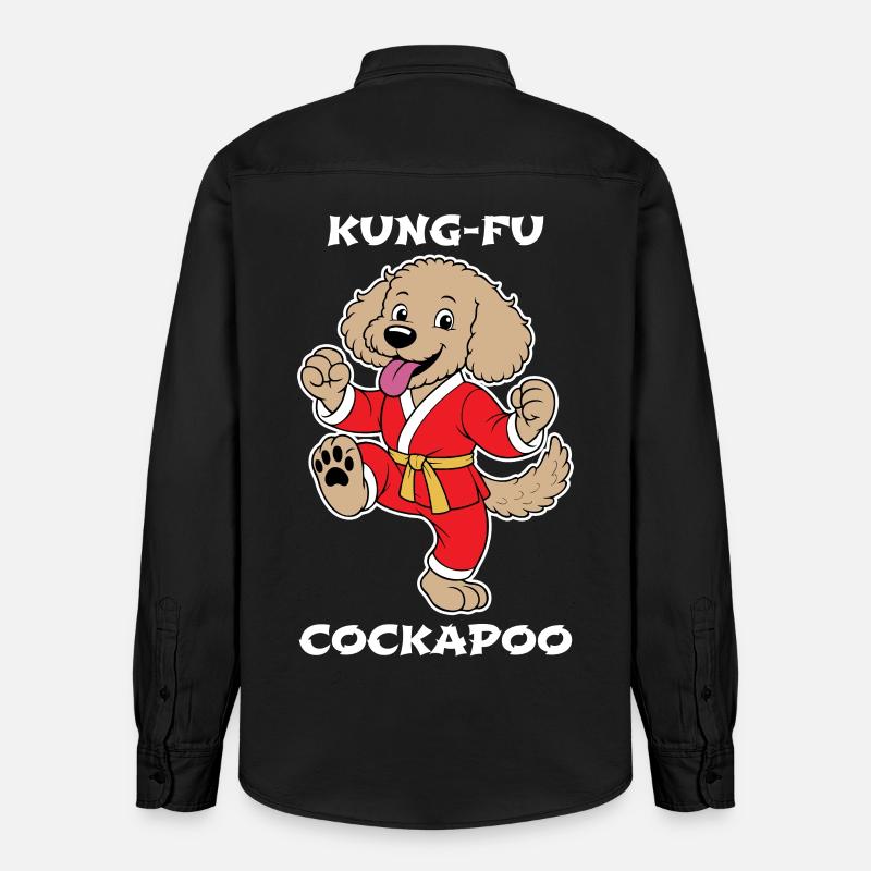 Cockapoo Kung-Fu - Chemise unisexe coupe décontractée bio Stanley/Stella - noir délavé