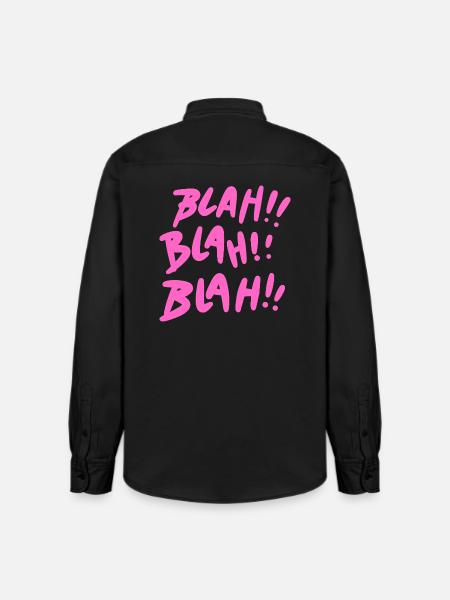 Bla Bla Bla Rose - Chemise unisexe coupe décontractée bio Stanley/Stella - noir délavé
