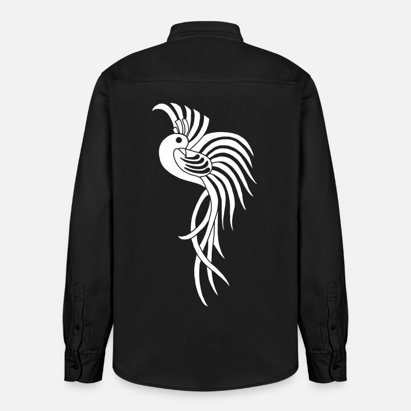 Weißer Paradiesvogel - Relaxed Fit Unisex Organic Hemd von Stanley/Stella - washed Black