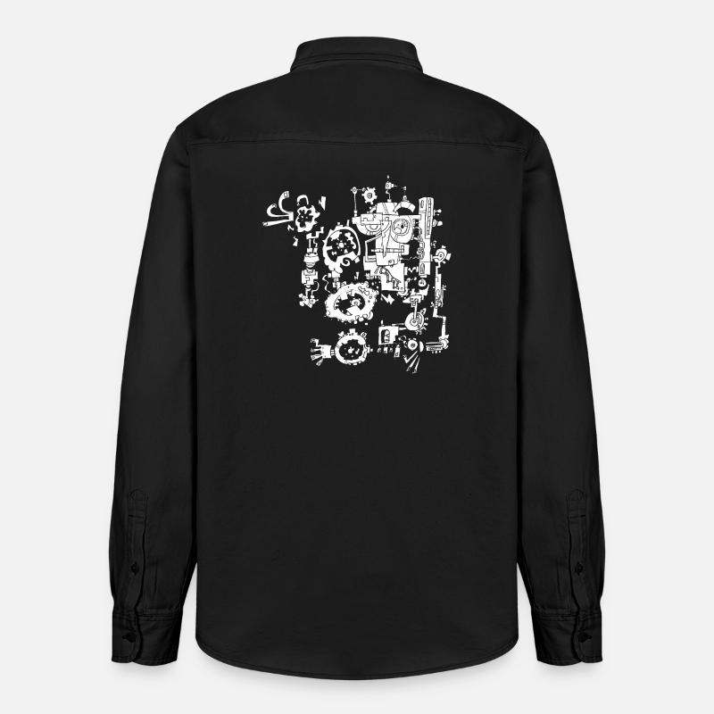 rusty machine - Relaxed Fit Unisex Organic Hemd von Stanley/Stella - washed Black