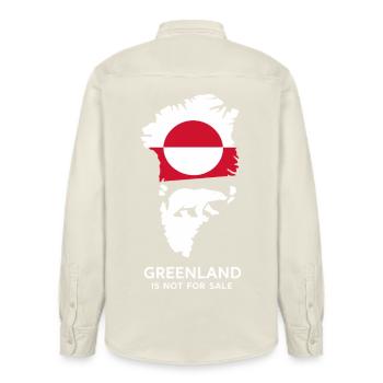 Grönland Polar Bär Flagge Arctic Nature Gift - Relaxed Fit Unisex Organic Hemd von Stanley/Stella - Natur - Hinten - AI Model Male 178 light (178cm)