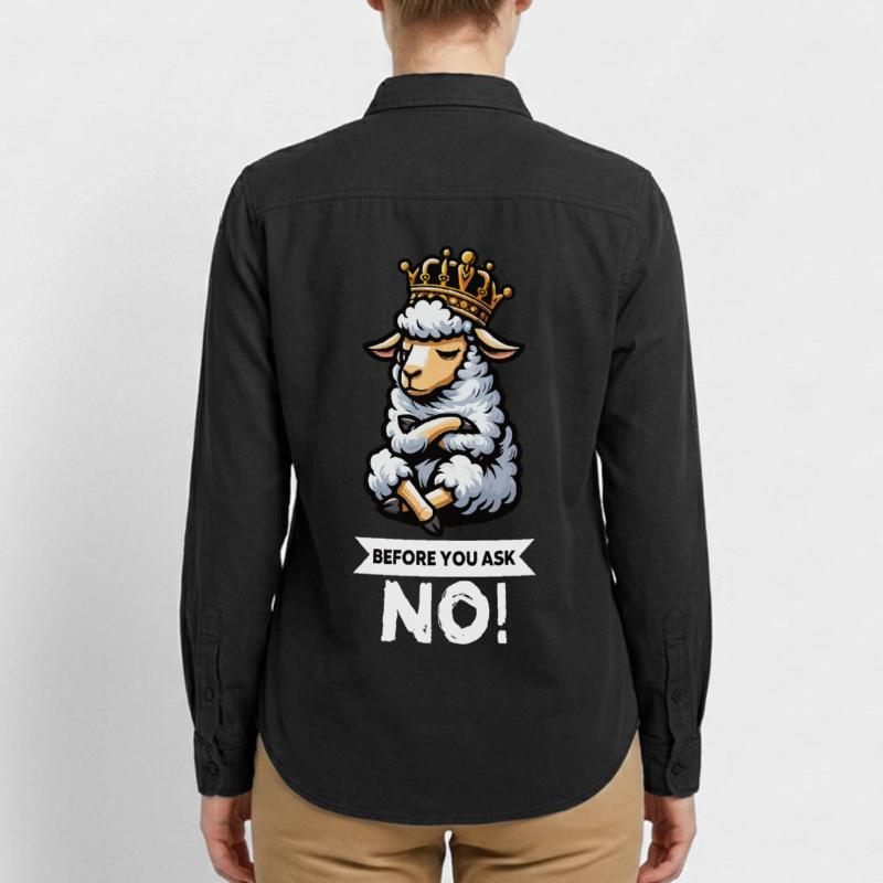 Before You Ask Schaf Schafe Schäfer Schafhalter  Relaxed Fit Unisex Organic Hemd von Stanley/Stella