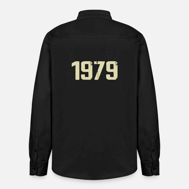 Jubilee 1979 - Relaxed Fit Unisex Organic Shirt by Stanley/Stella - washed black