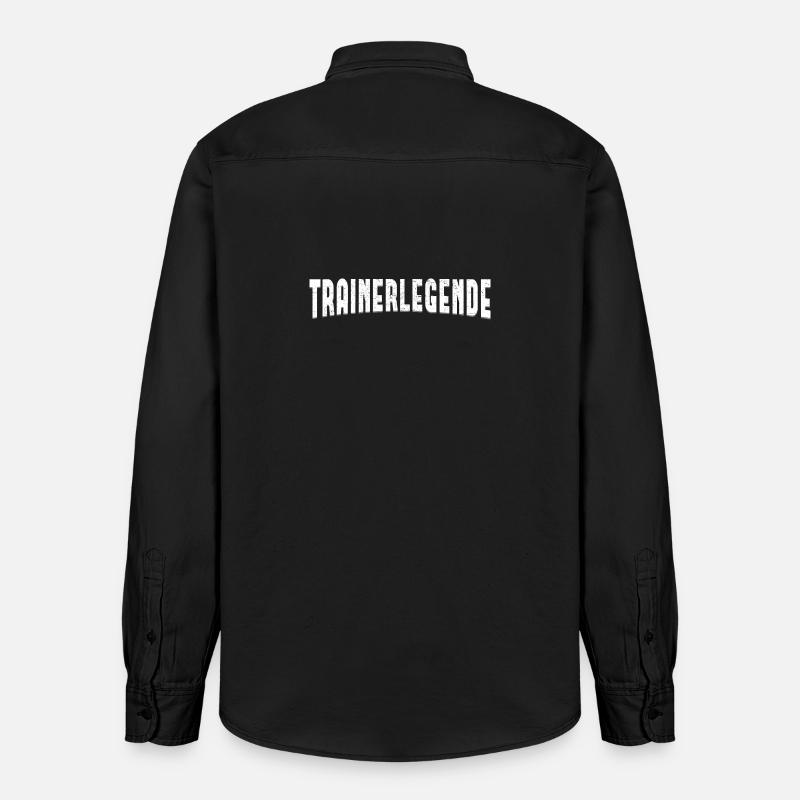 Trainerlegende Trainer bester Coach - Relaxed Fit Unisex Organic Hemd von Stanley/Stella - washed Black