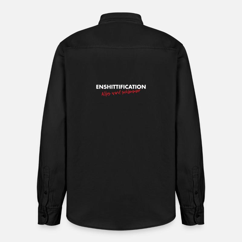 Enshittification - alles wird schlimmer! - Relaxed Fit Unisex Organic Hemd von Stanley/Stella - washed Black