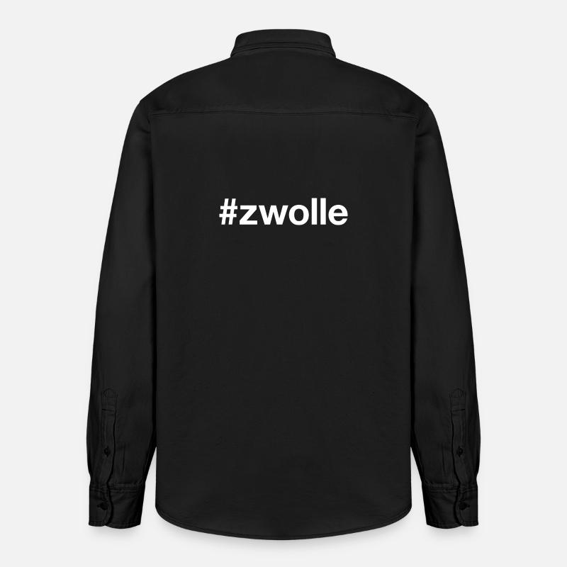 ZWOLLE, Pays-Bas, Pays-Bas - Chemise unisexe coupe décontractée bio Stanley/Stella - noir délavé