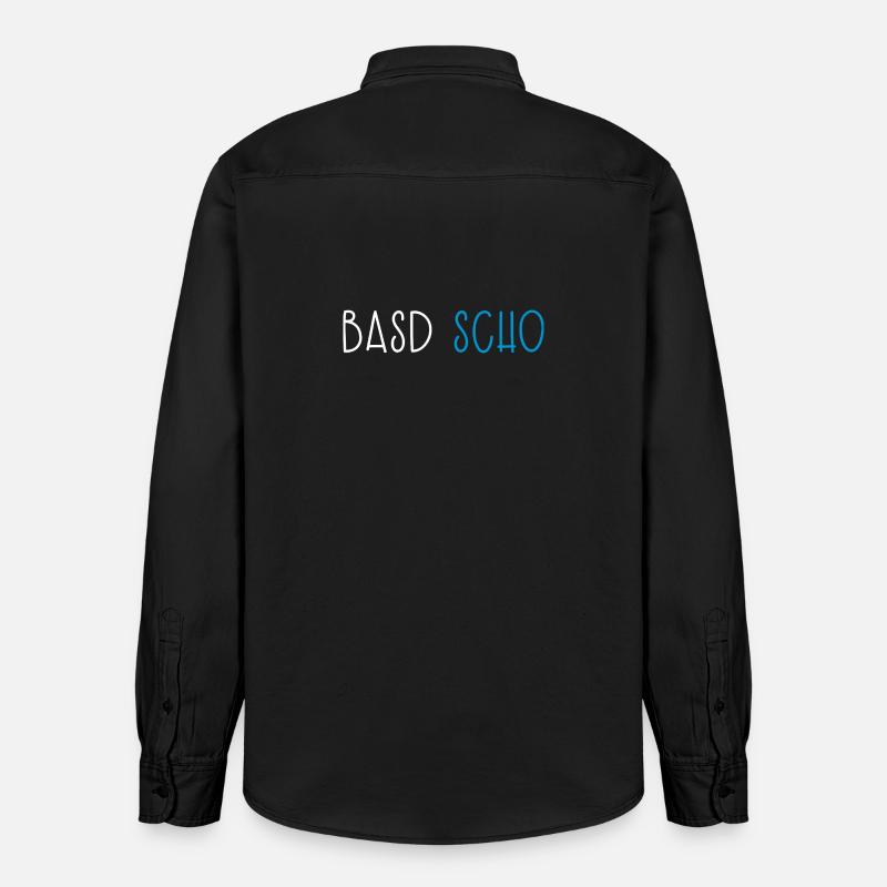Basd Scho Bavière Dialecte bavarois - Chemise unisexe coupe décontractée bio Stanley/Stella - noir délavé