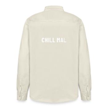 Chill mal - Relaxed Fit Unisex Organic Hemd von Stanley/Stella - Natur - Hinten - AI Model Male 178 light (178cm)