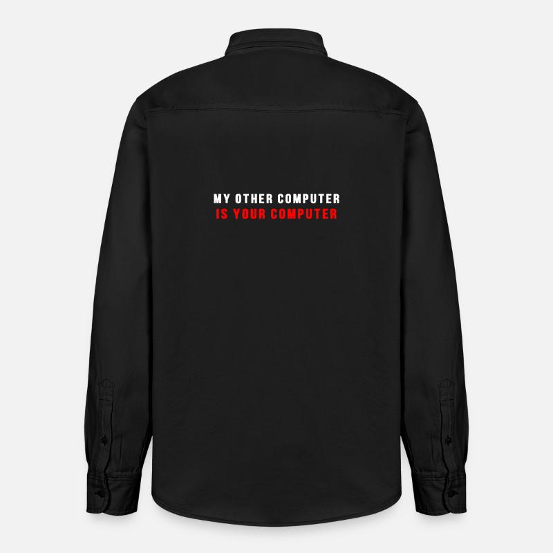 Mein anderer Computer ist dein Computer - Relaxed Fit Unisex Organic Hemd von Stanley/Stella - washed Black