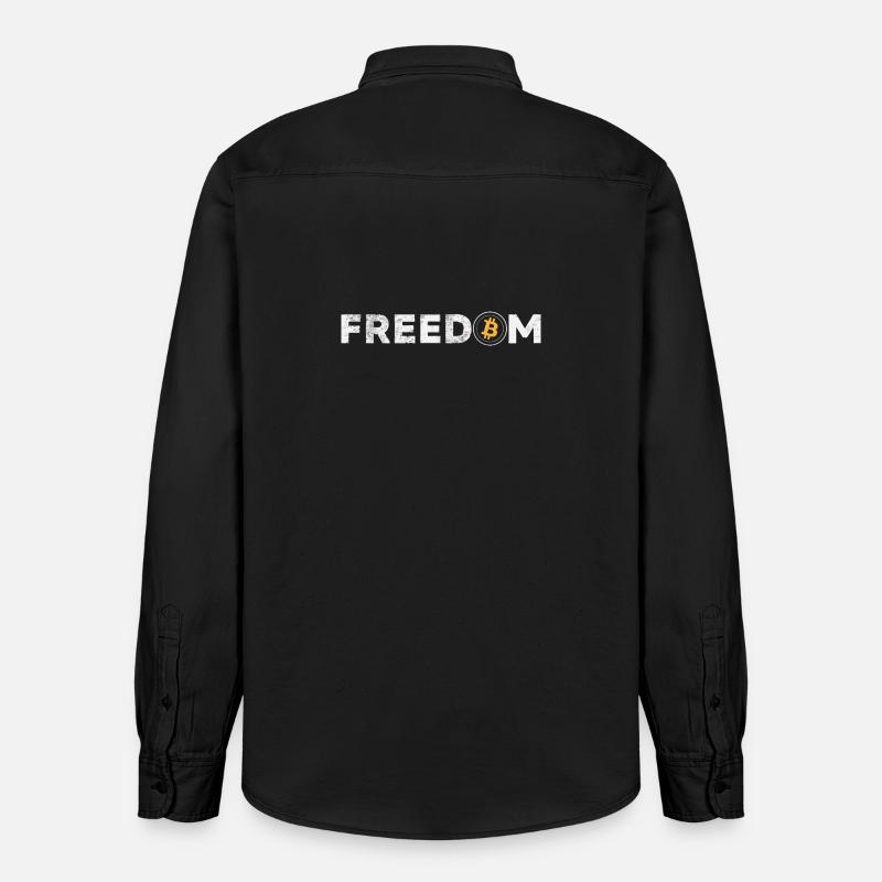 L’évolution de l’argent - Bitcoin Shirt Crypto - Chemise unisexe coupe décontractée bio Stanley/Stella - noir délavé