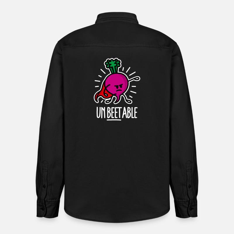 Beetroot betterave / imbattable sur dark - Chemise unisexe coupe décontractée bio Stanley/Stella - noir délavé