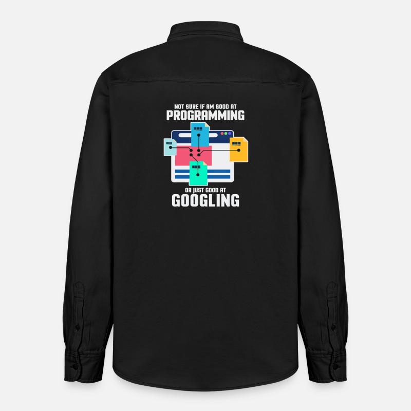 Programmierer Programmieren IT Computer Geschenk - Relaxed Fit Unisex Organic Hemd von Stanley/Stella - washed Black