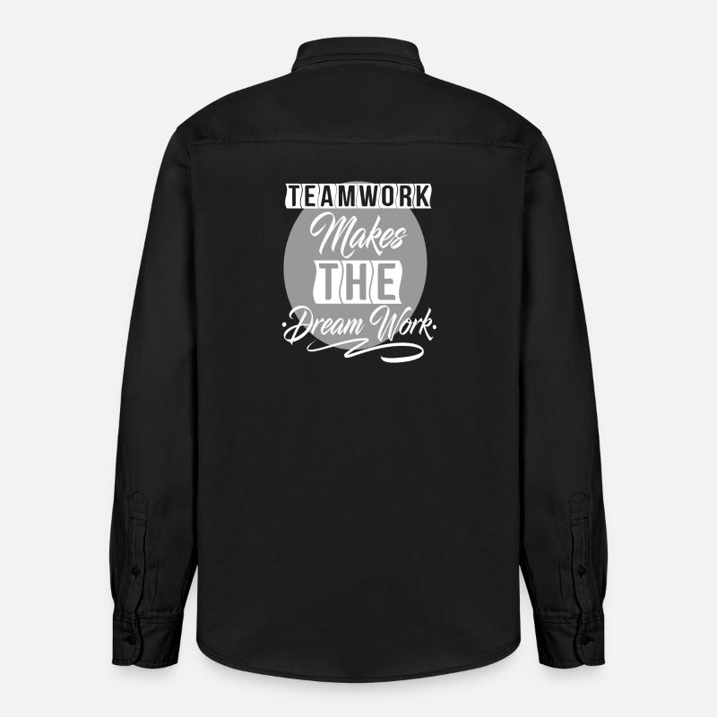 Teamwork Makes The Dream Work - Relaxed Fit Unisex Organic Hemd von Stanley/Stella - washed Black