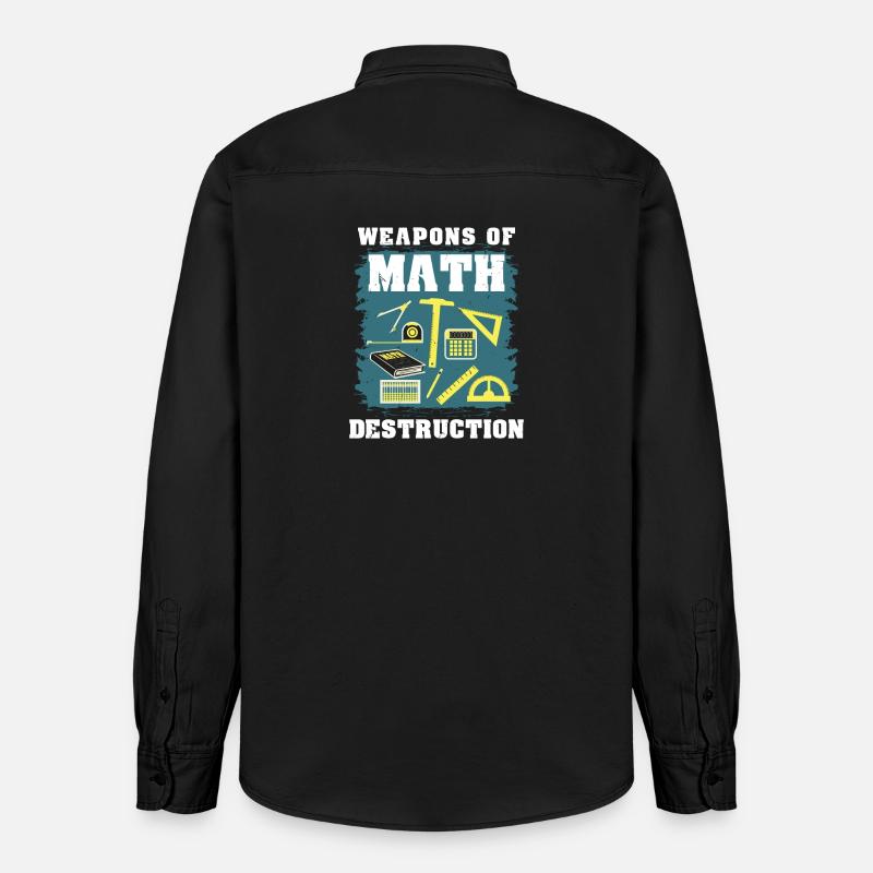 Cadeau math math - Chemise unisexe coupe décontractée bio Stanley/Stella - noir délavé