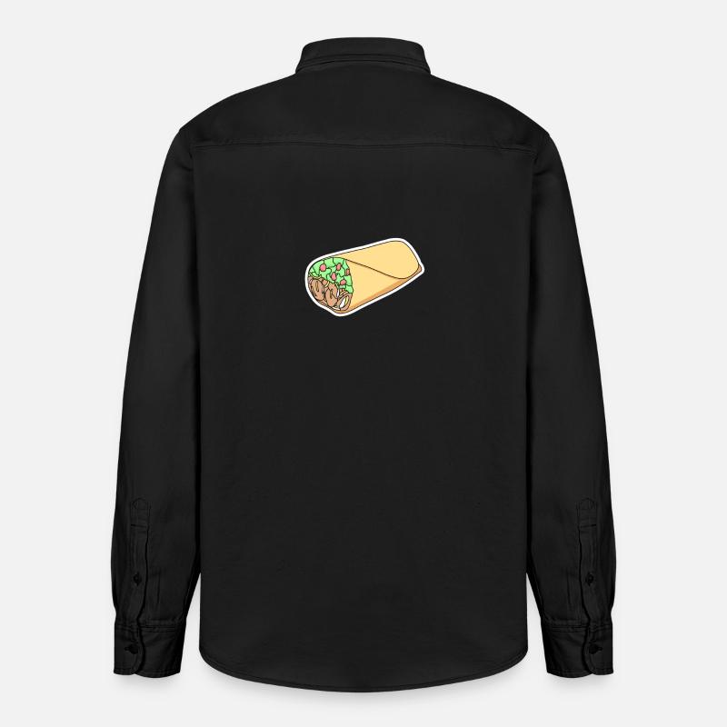 Conception d’autocollants Taco Wrap - Chemise unisexe coupe décontractée bio Stanley/Stella - noir délavé
