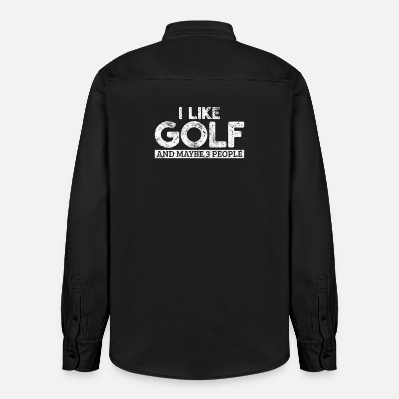 Golf Golfeurs Golfeurs - Chemise unisexe coupe décontractée bio Stanley/Stella - noir délavé
