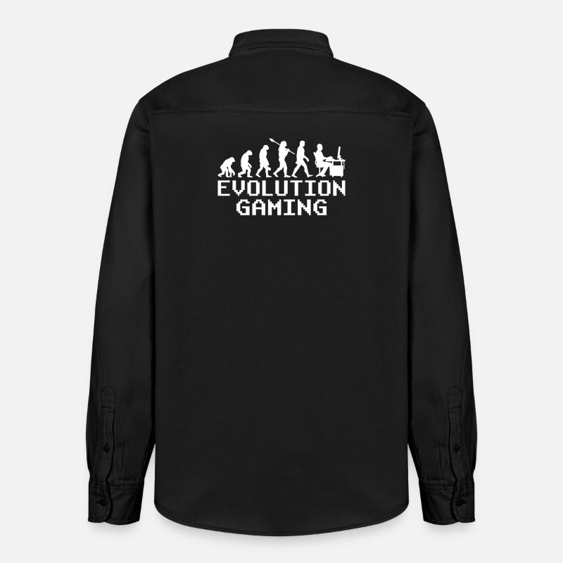 Évolution du jeu PC - Chemise unisexe coupe décontractée bio Stanley/Stella - noir délavé