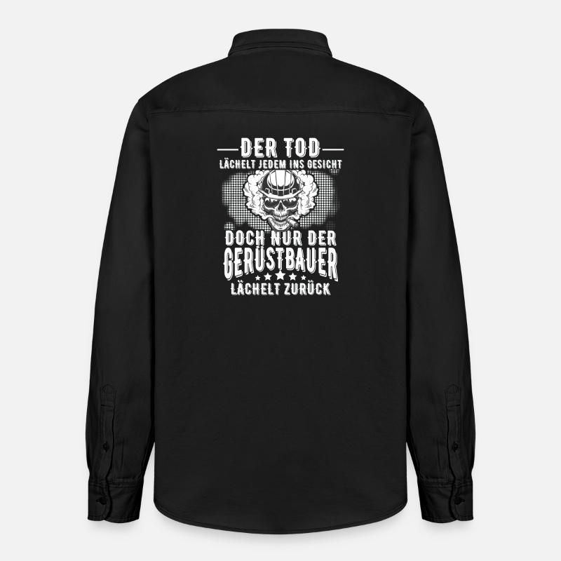 Gerüstbauer - Relaxed Fit Unisex Organic Hemd von Stanley/Stella - washed Black