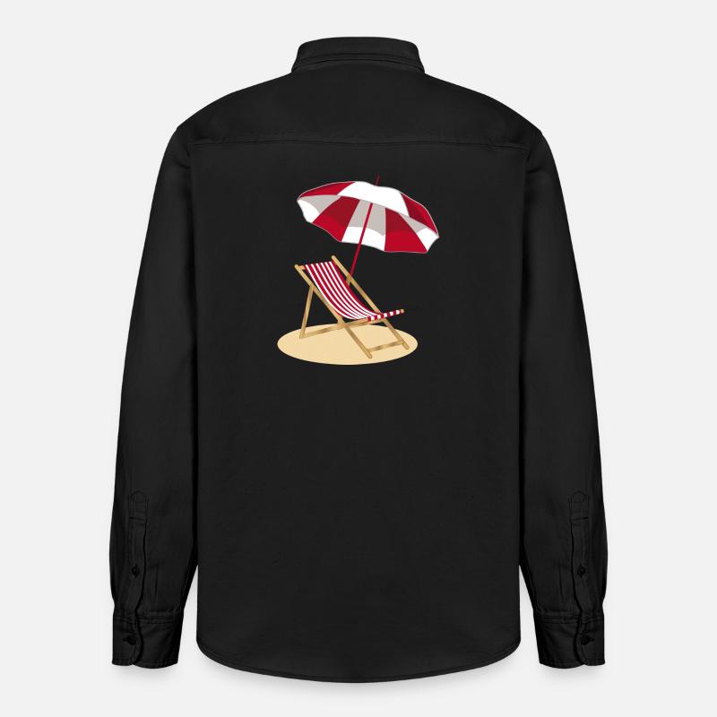 Sdraio sulla spiaggia e ombrellone - Camicia unisex vestibilità rilassata bio di Stanley/Stella - washed black