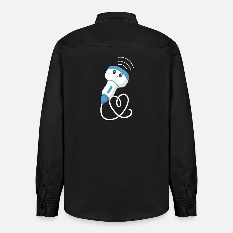 Technicien en échographie sonographique - Chemise unisexe coupe décontractée bio Stanley/Stella - noir délavé