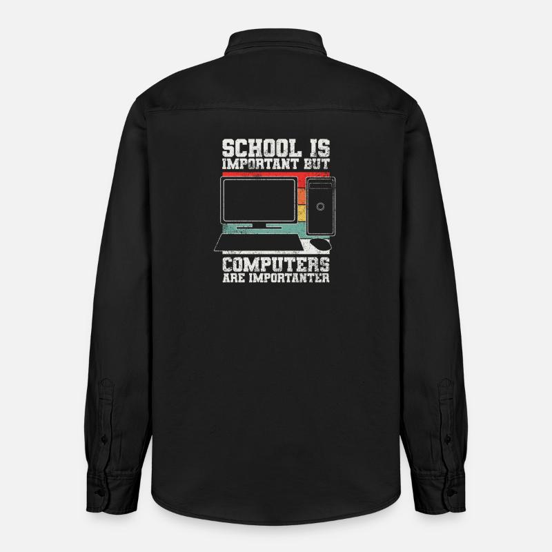 Computer Programmierer - Relaxed Fit Unisex Organic Hemd von Stanley/Stella - washed Black