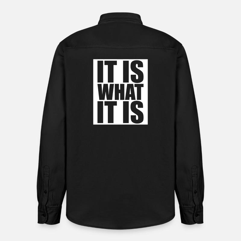 It Is What It Is - Relaxed Fit Unisex Organic Hemd von Stanley/Stella - washed Black