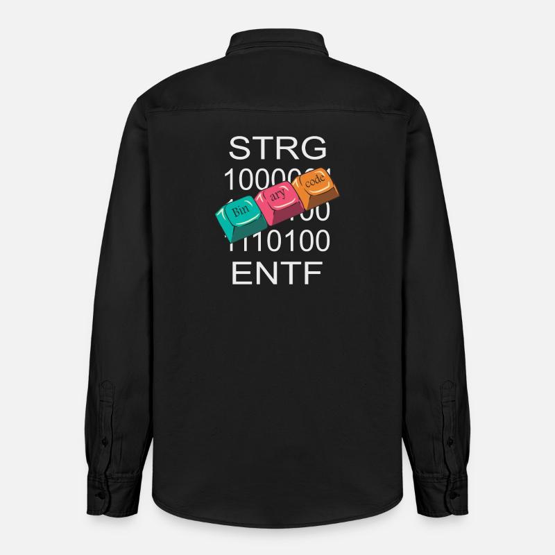 Computer Nerd - Relaxed Fit Unisex Organic Hemd von Stanley/Stella - washed Black