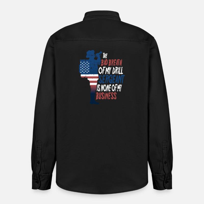 Drill Sergeant - Relaxed Fit Unisex Organic Hemd von Stanley/Stella - washed Black